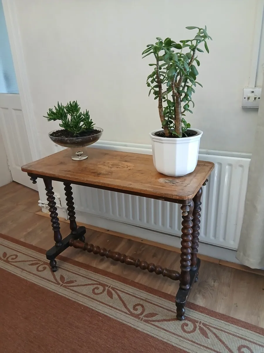 Early 19 century bobbin hall table with rosewood t - Image 3