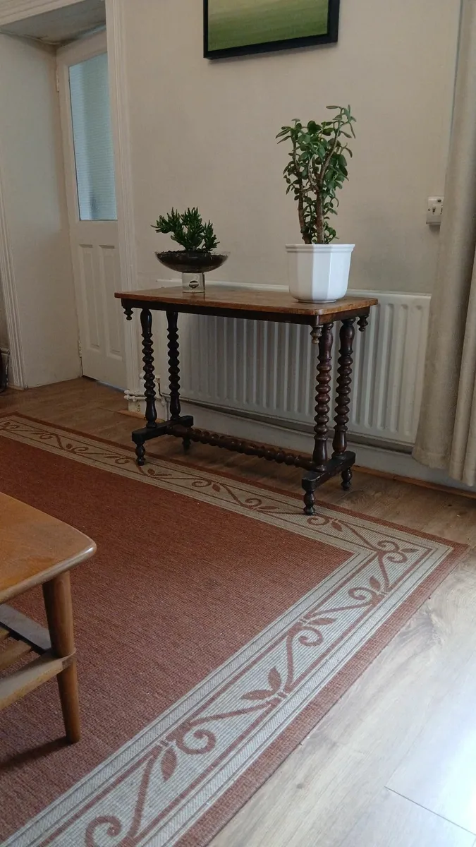 Early 19 century bobbin hall table with rosewood t - Image 4