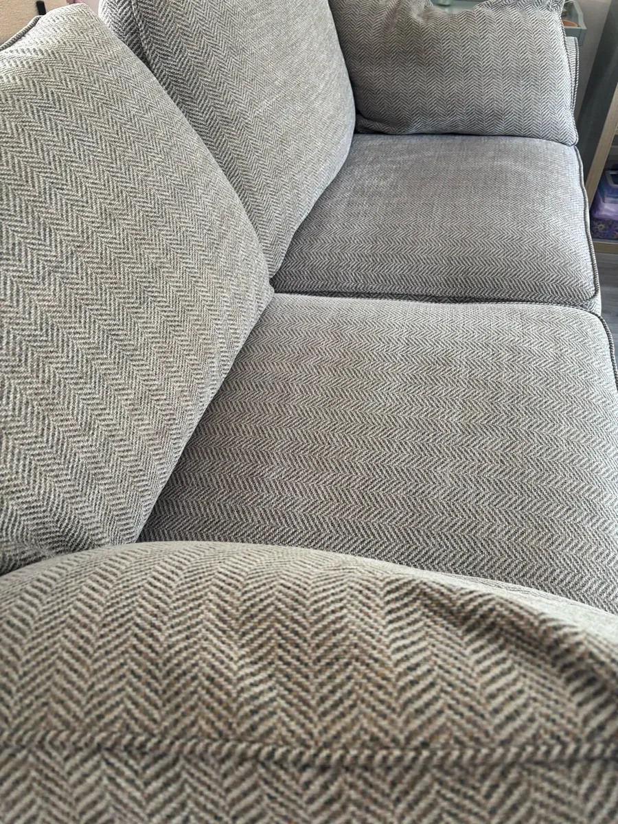 Two piece Tweed Sofa & Armchair - Image 2