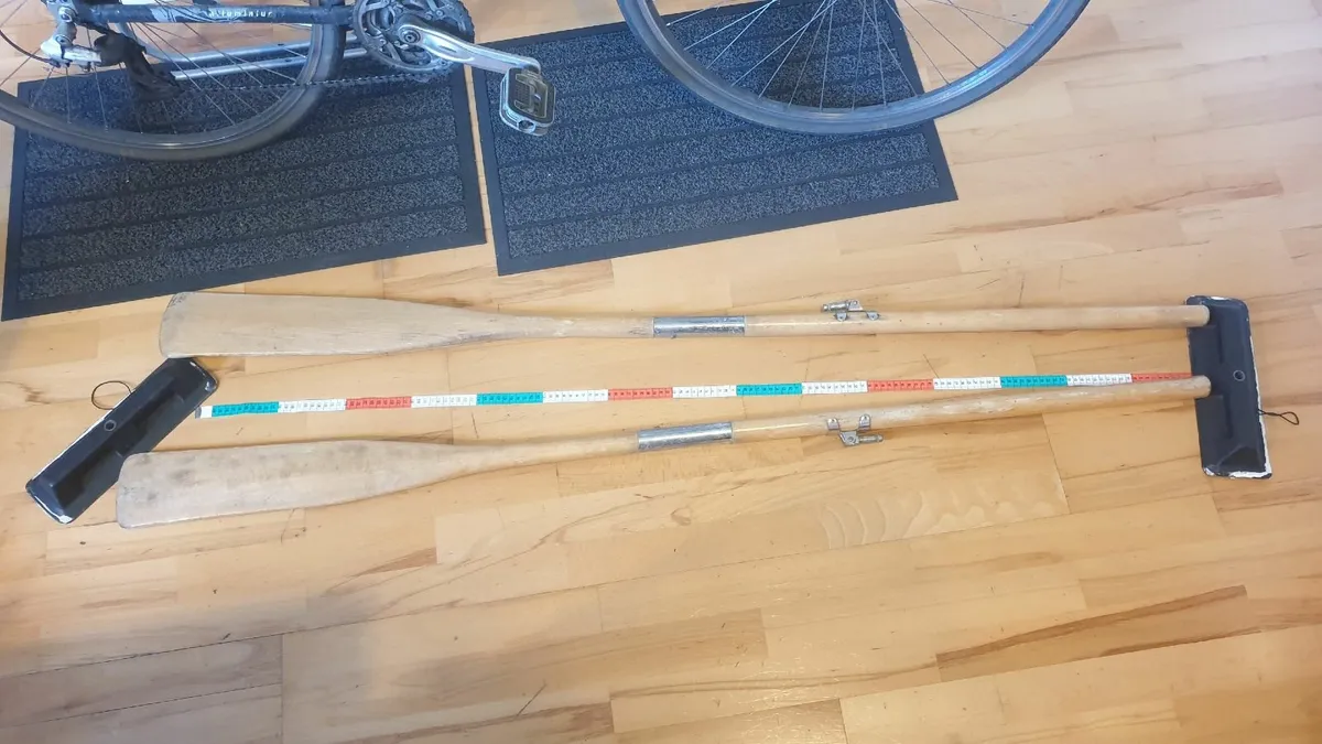 Wooden Folding Oars 160 cm – 2 + 2 oarlocks - Image 3