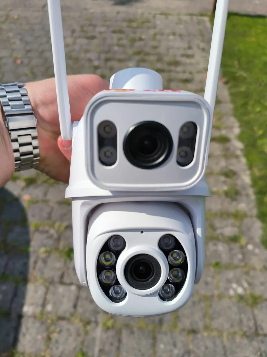 8MP Dual Lens 4K WiFi PTZ Outdoor Security Camera - Image 1