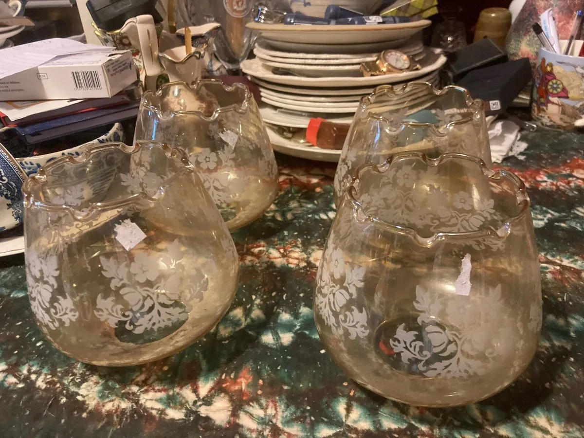 Vintage glass globe shades free postage - Image 1