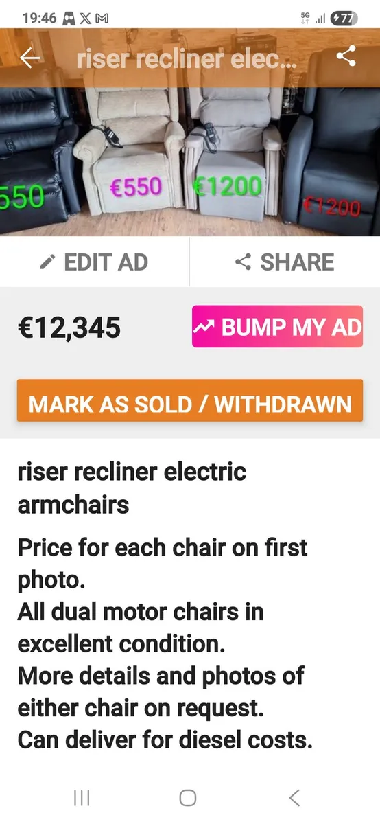 Riser recliner electric armchairs - Image 2
