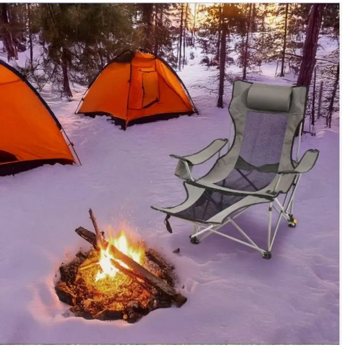 Reclining Camping Chair Folding Chair - Image 4