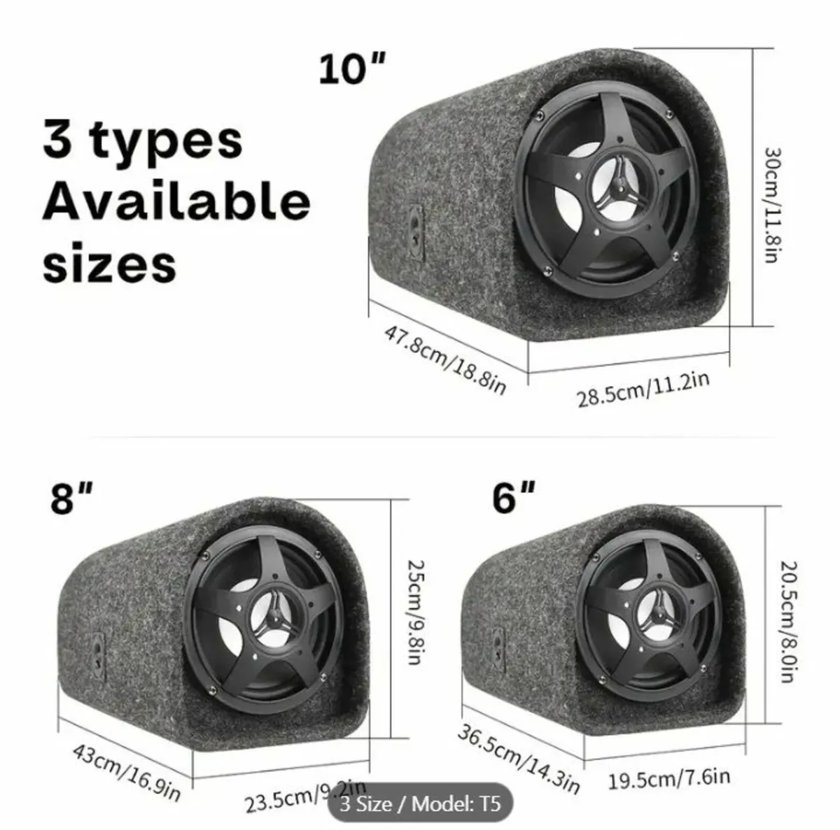 Tunnel-Shaped Active Subwoofer,Built-in Amplifier - Image 2