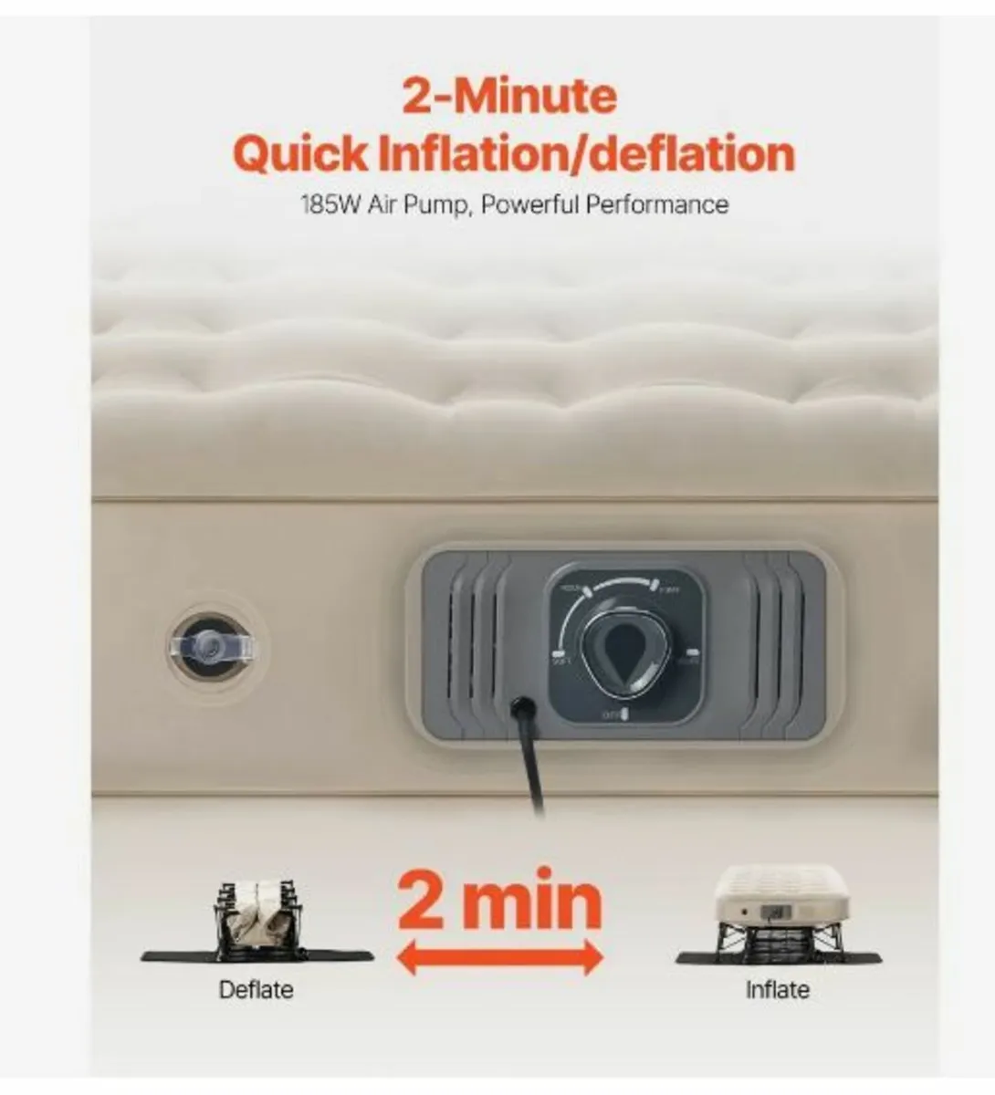Air Mattress with Frame & Pump 1 Person - Image 3