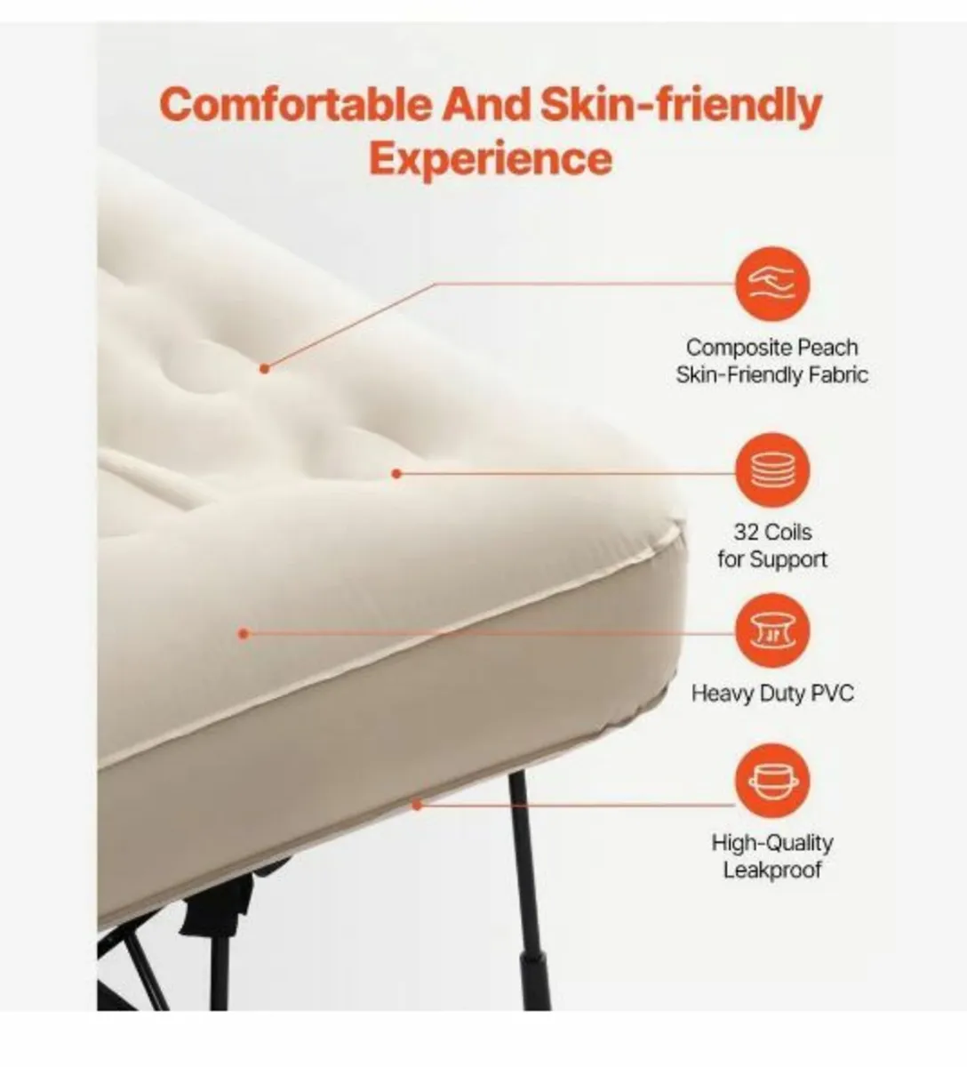 Air Mattress with Frame & Pump 1 Person - Image 4