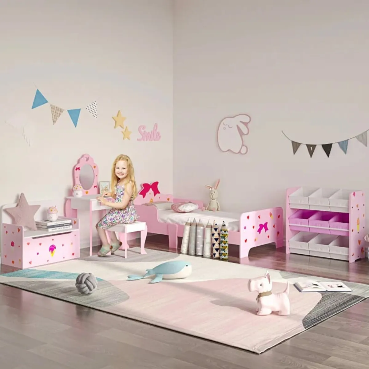 Kids Storage Rack, with Nine Removable Baskets, fo - Image 3