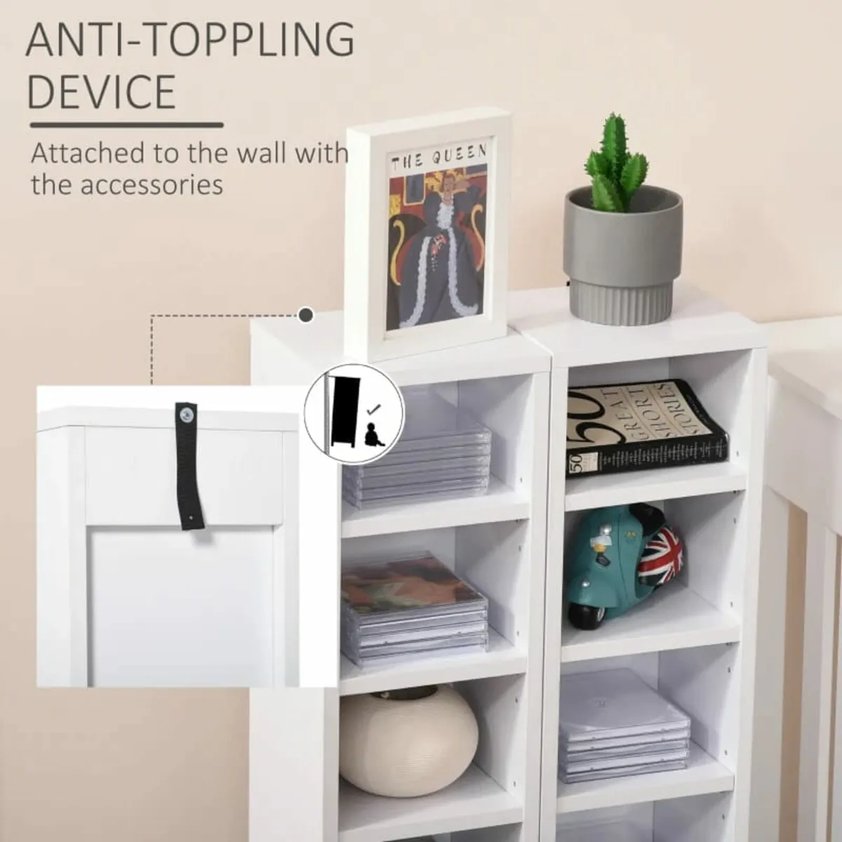 204 CD Media Display Shelf Unit Set of 2 Blu-Ray T - Image 4