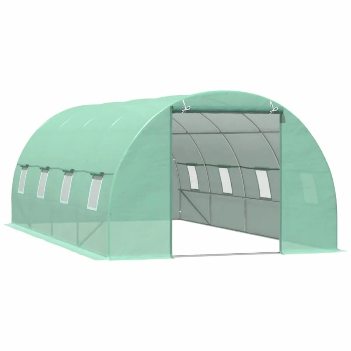 6 x 3 x 2m Walk-in Outdoor Garden Greenhouse Polyt - Image 3