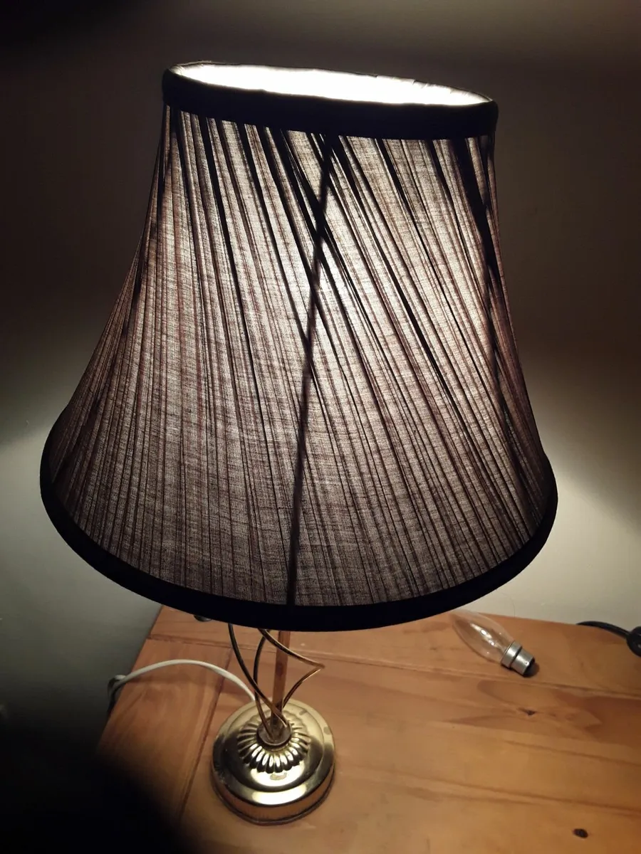Art deco table lamp bottle green shade - Image 2