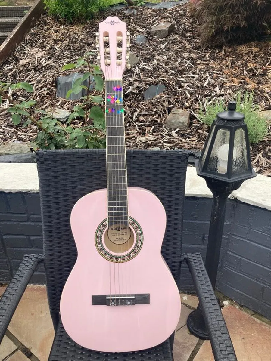 Kids 3/4 Classical Guitar with Bag, Electric Tuner and pick Perfect Condition - Image 1