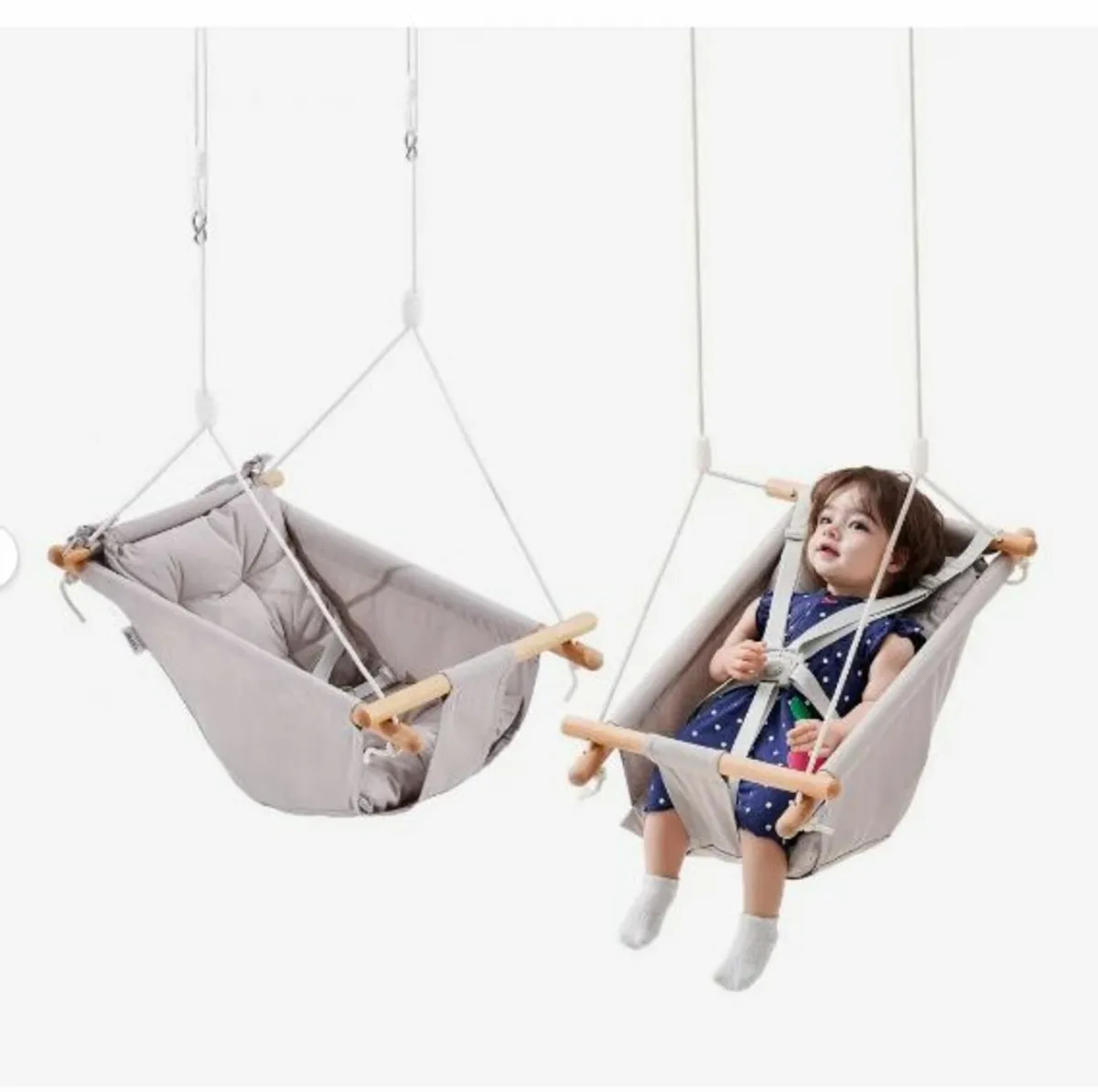 Canvas Hammock Swing 3 Modes Baby Swing - Image 1