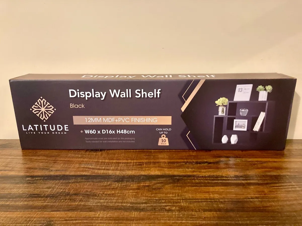 Brand New Latitude Black Display Wall shelf - Image 1