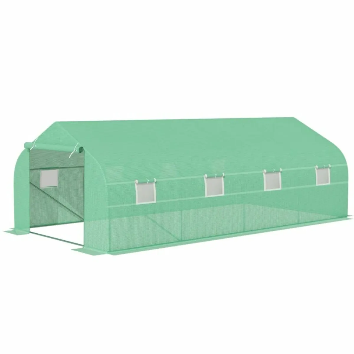 Polytunnel Greenhouse, 6Lx3Wx2H m-Green - Image 3