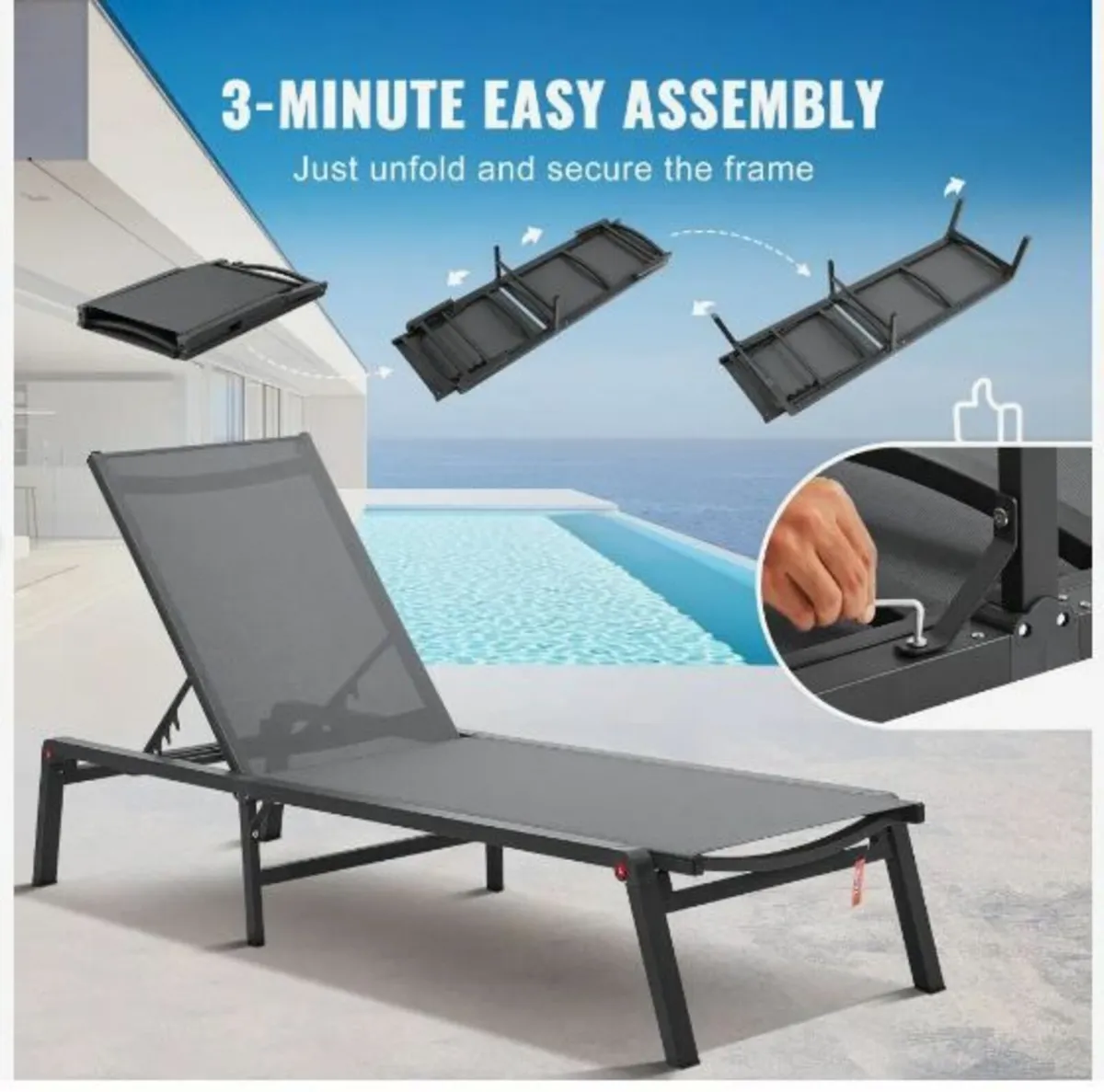 Chaise Lounge Chair Outdoor - Image 2