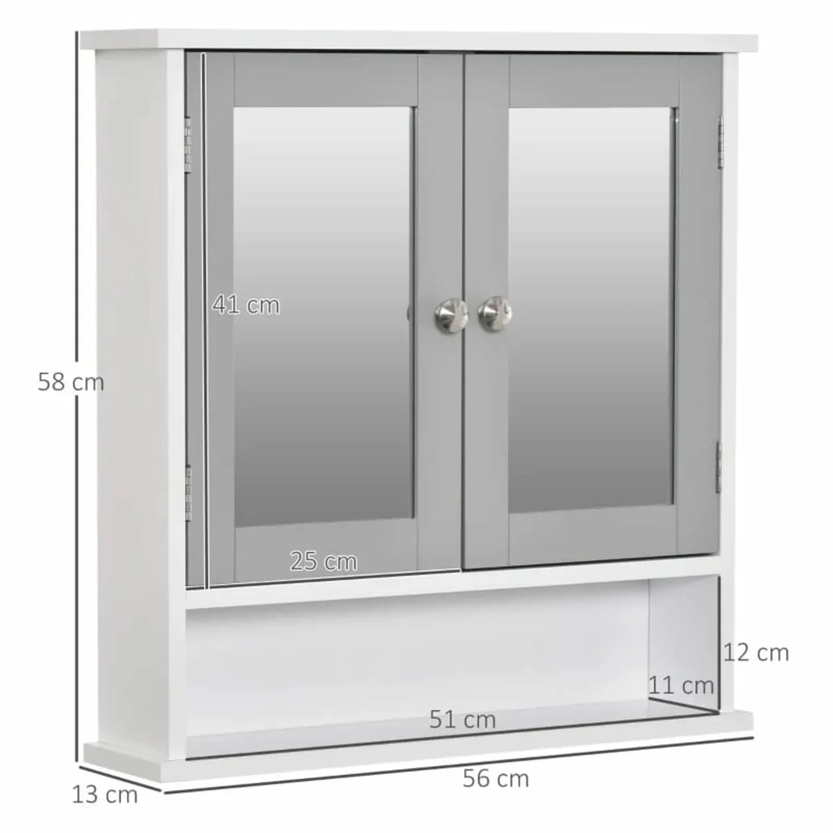 Mirror Cabinet Wall Mounted with Double Mirrored D - Image 2