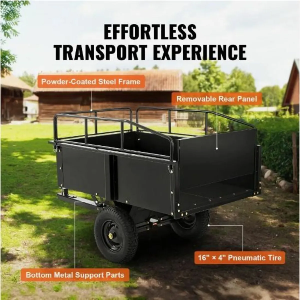 Heavy Duty ATV Trailer Steel Dump Cart - Image 4