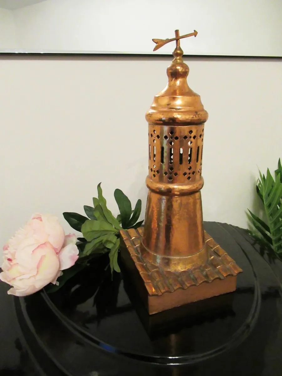 vintage copper antique ornament cottage RARE - Image 1