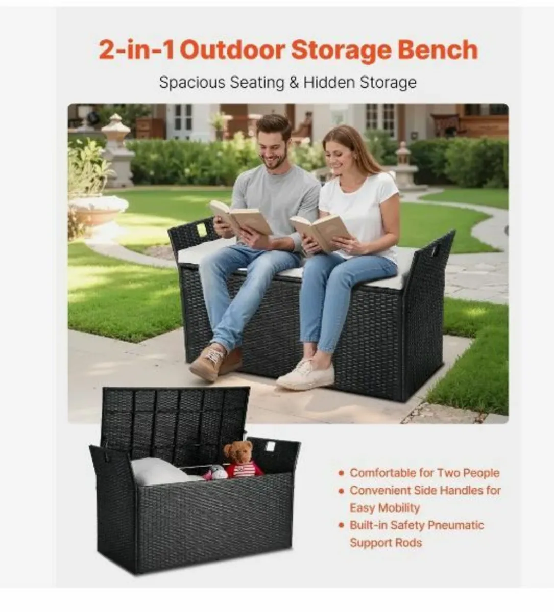 Outdoor Storage Bench - Image 1