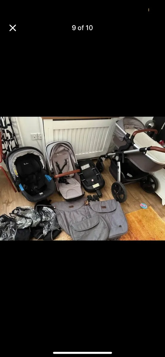 SilverCross Tendem Double Buggy with extras - Image 1