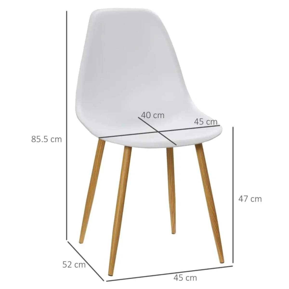 Modern Dining Chairs Set of 4, Kitchen Chairs with - Image 2