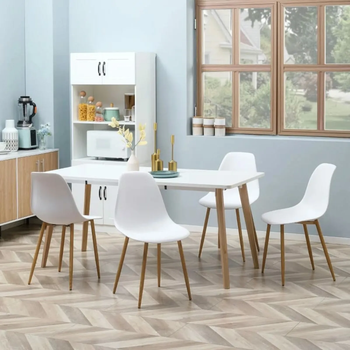 Modern Dining Chairs Set of 4, Kitchen Chairs with - Image 3