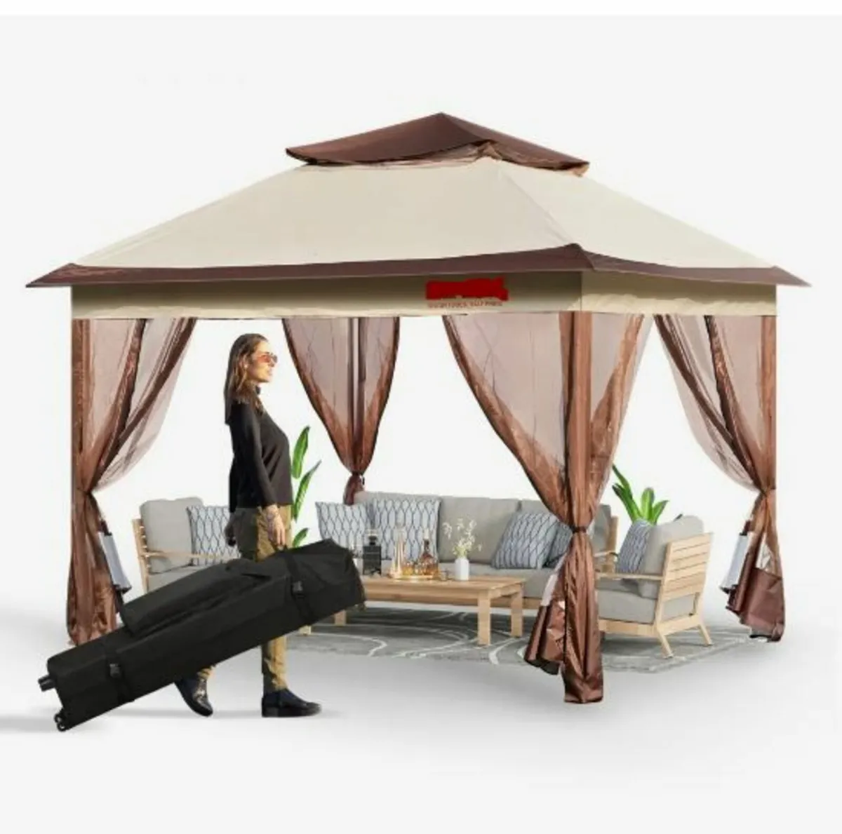 Patio Gazebo, 11 x 11 FT Pop up Gazebo - Image 1