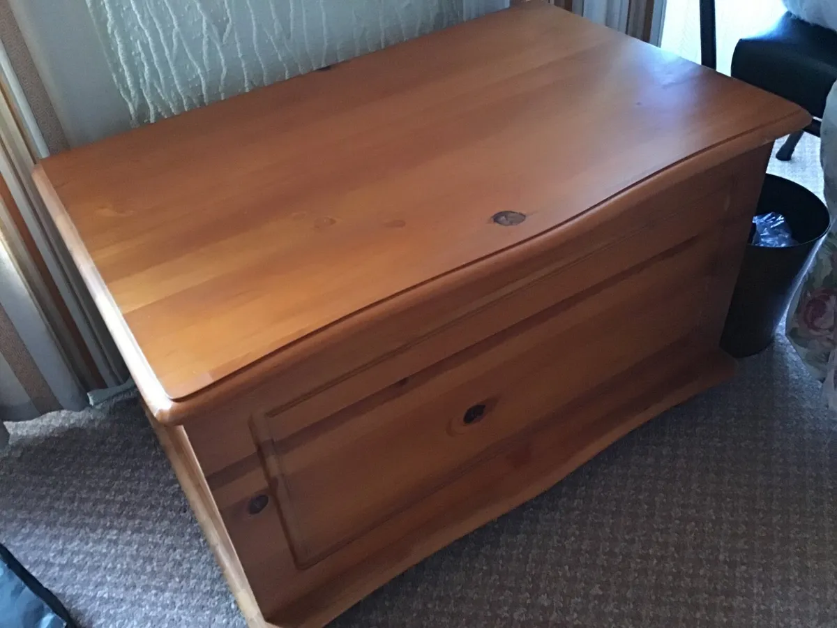 1 Pine seat storage box and larger storage box - Image 3
