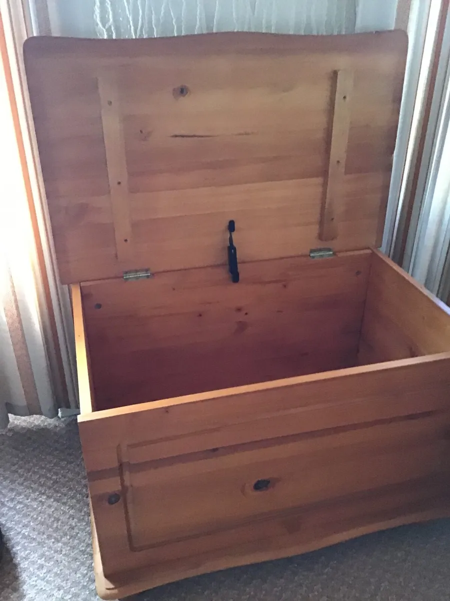 1 Pine seat storage box and larger storage box - Image 4