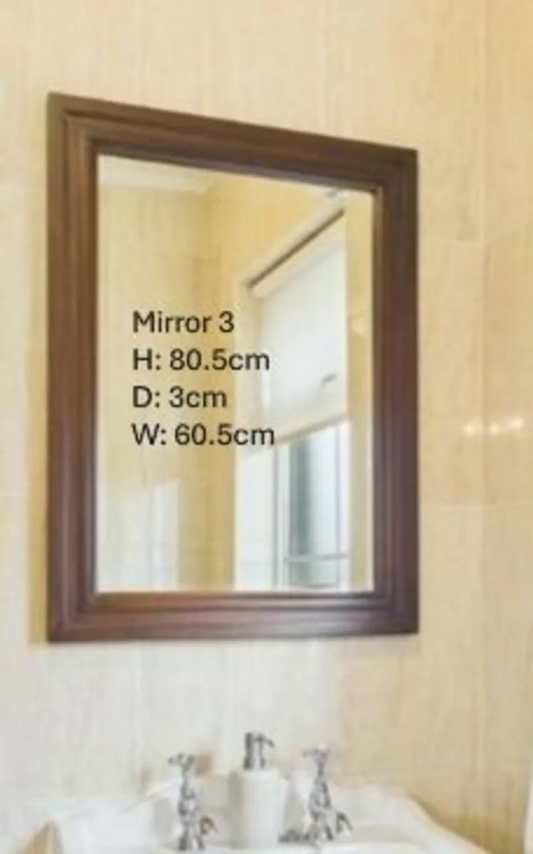 Solid Mahogany Framed Mirrors - Image 1