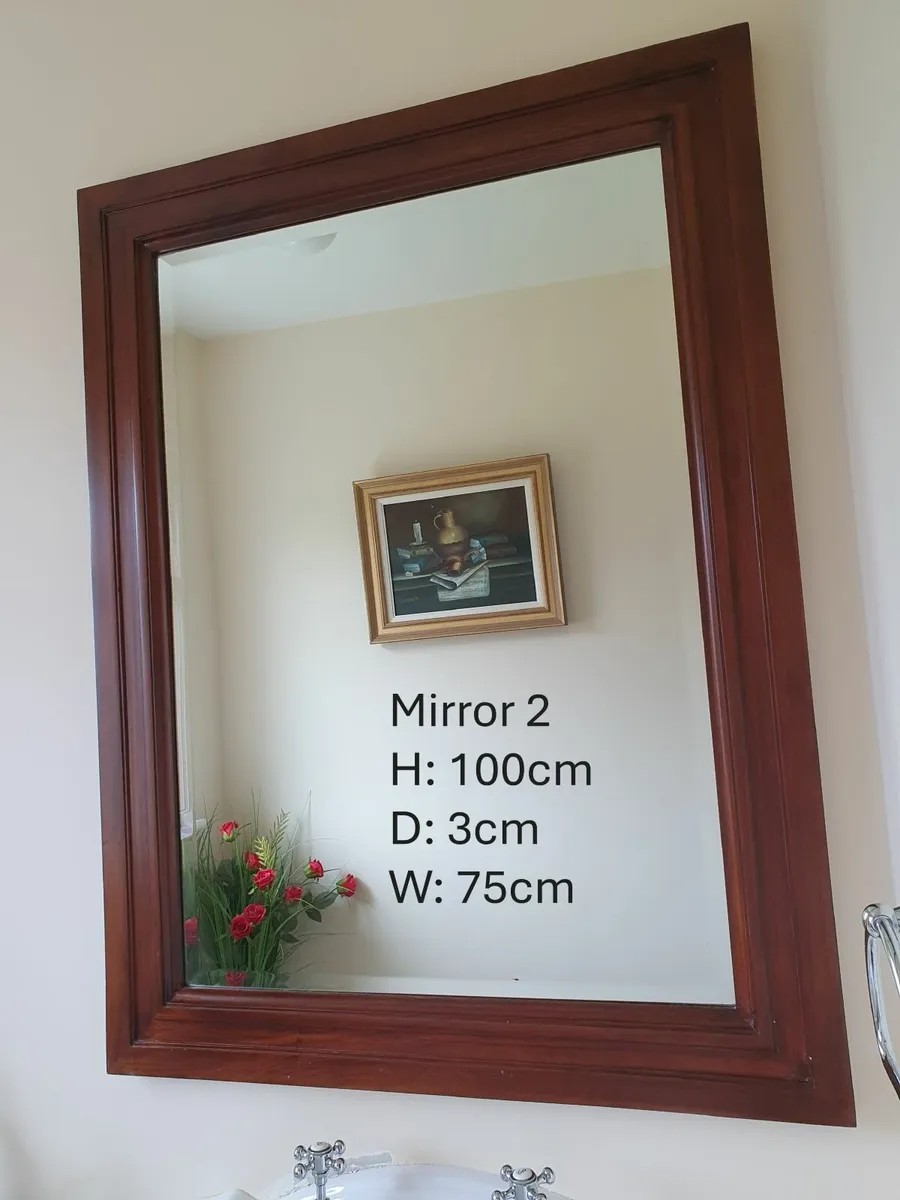 Solid Mahogany Framed Mirrors - Image 2