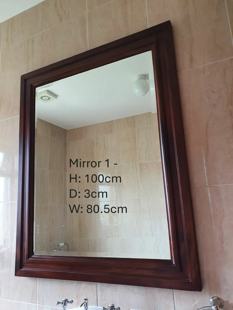 Solid Mahogany Framed Mirrors - Image 3