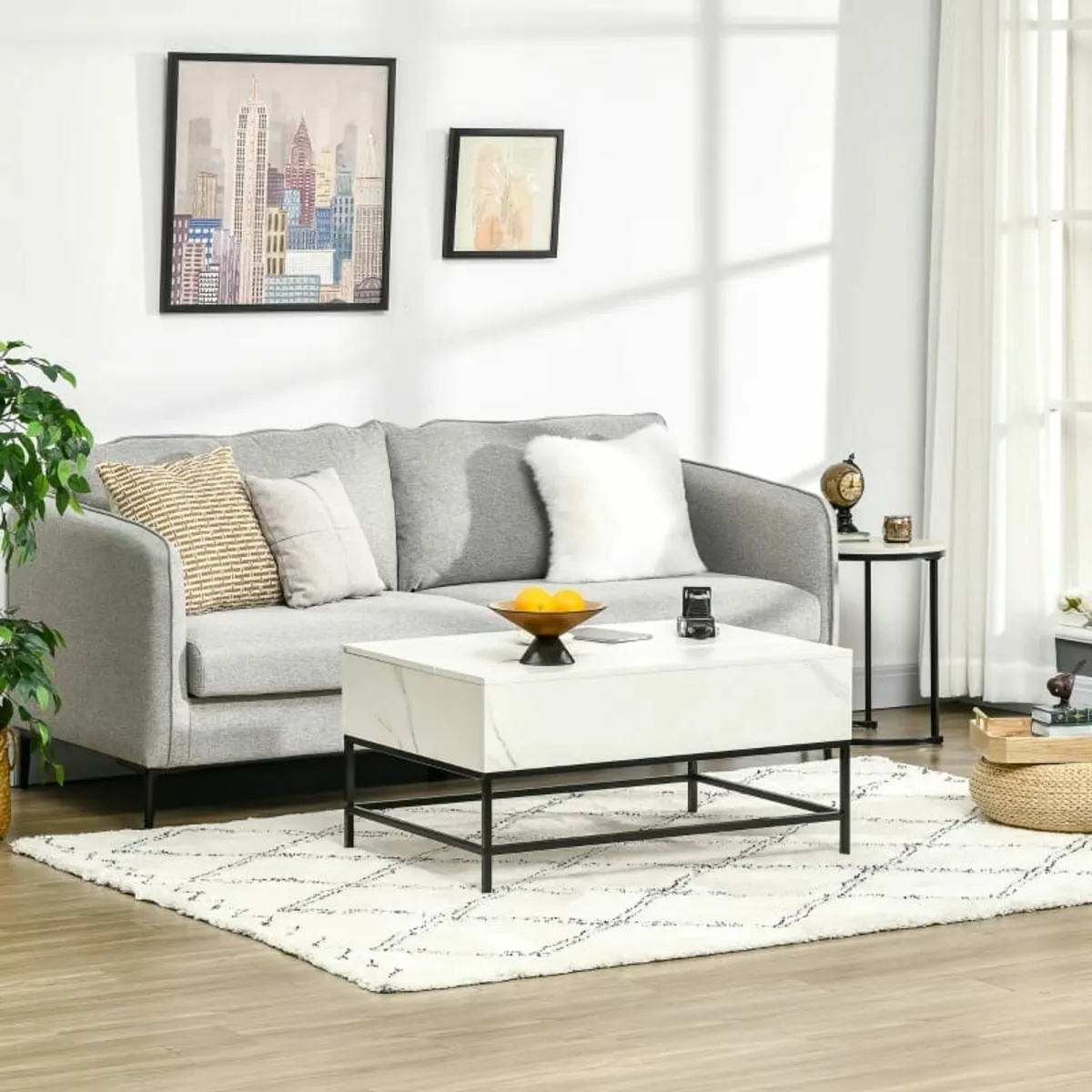 Modern Lifting Coffee Table with Hidden Compartmen - Image 1