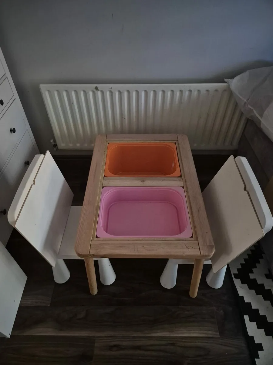 Ikea kids table with Storage & Chairs - Image 2