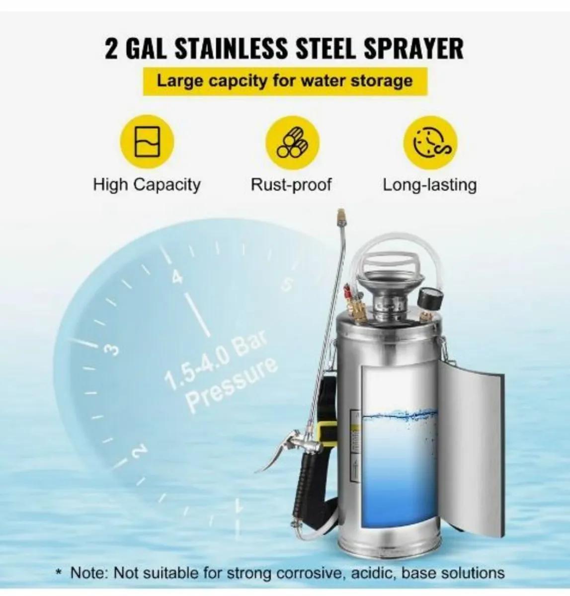 Stainless Steel Sprayer 8L Household - Image 3