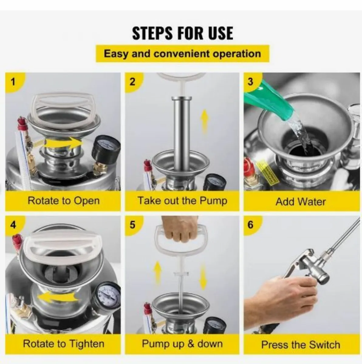 Stainless Steel Sprayer 8L Household - Image 4
