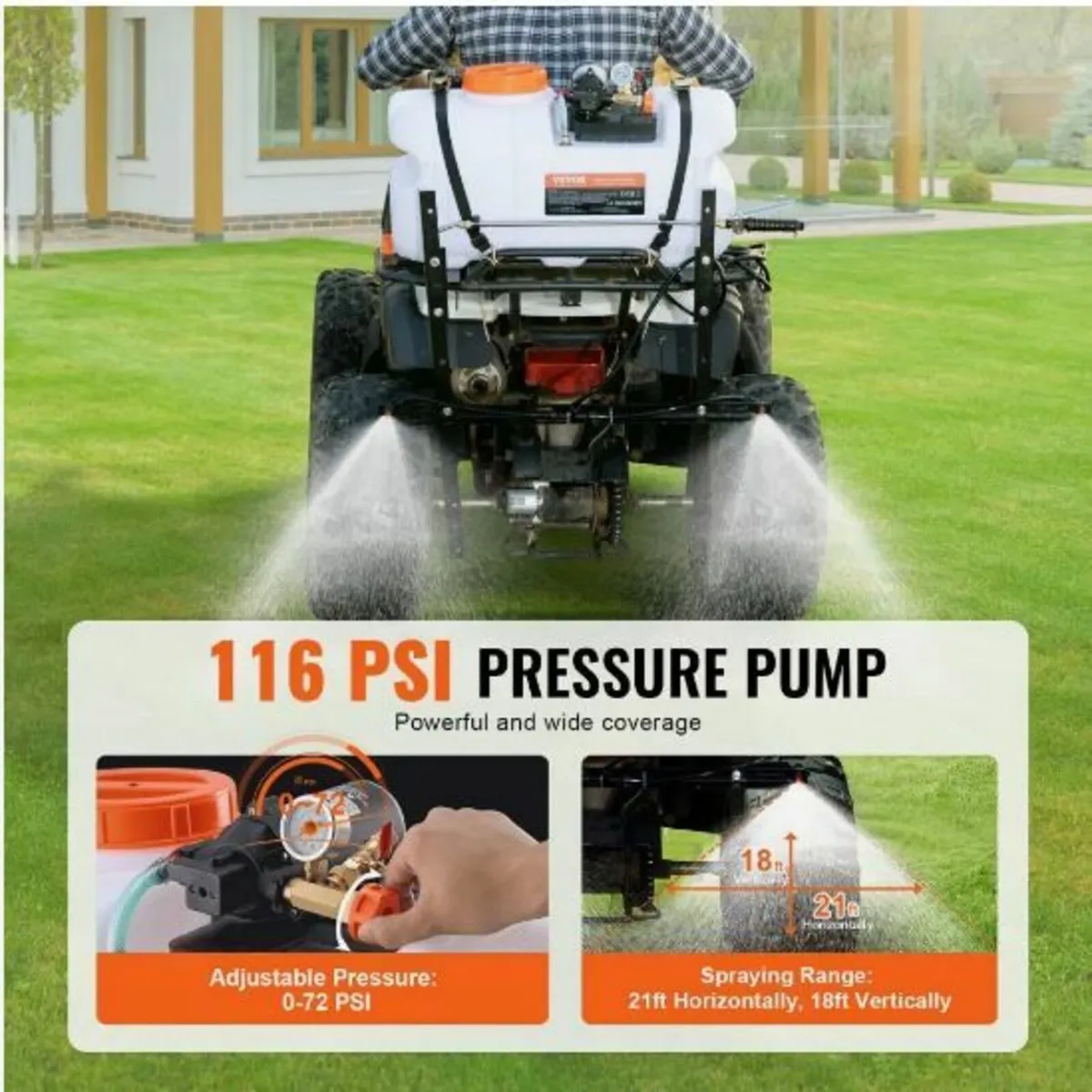 ATV Sprayer 60 L/15.9 Gal ATV/UTV Spot Sprayer - Image 3