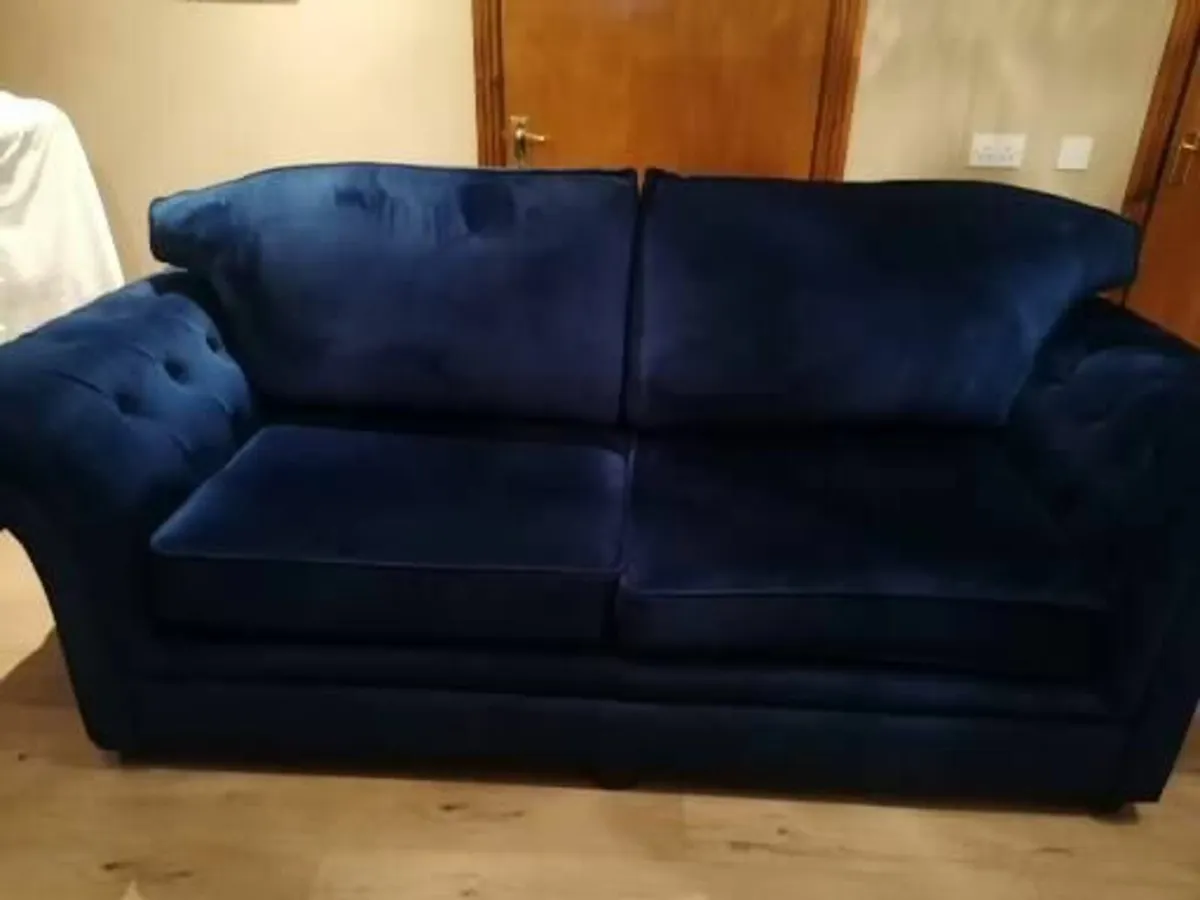 Royal blue sofa - Image 3