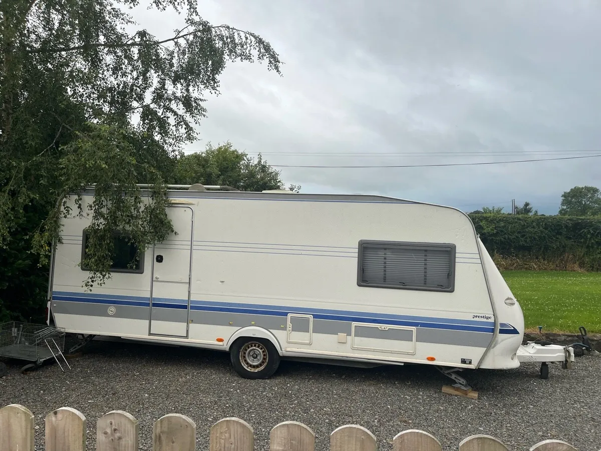 4 berth Hobby Caravan with Awning - Image 1