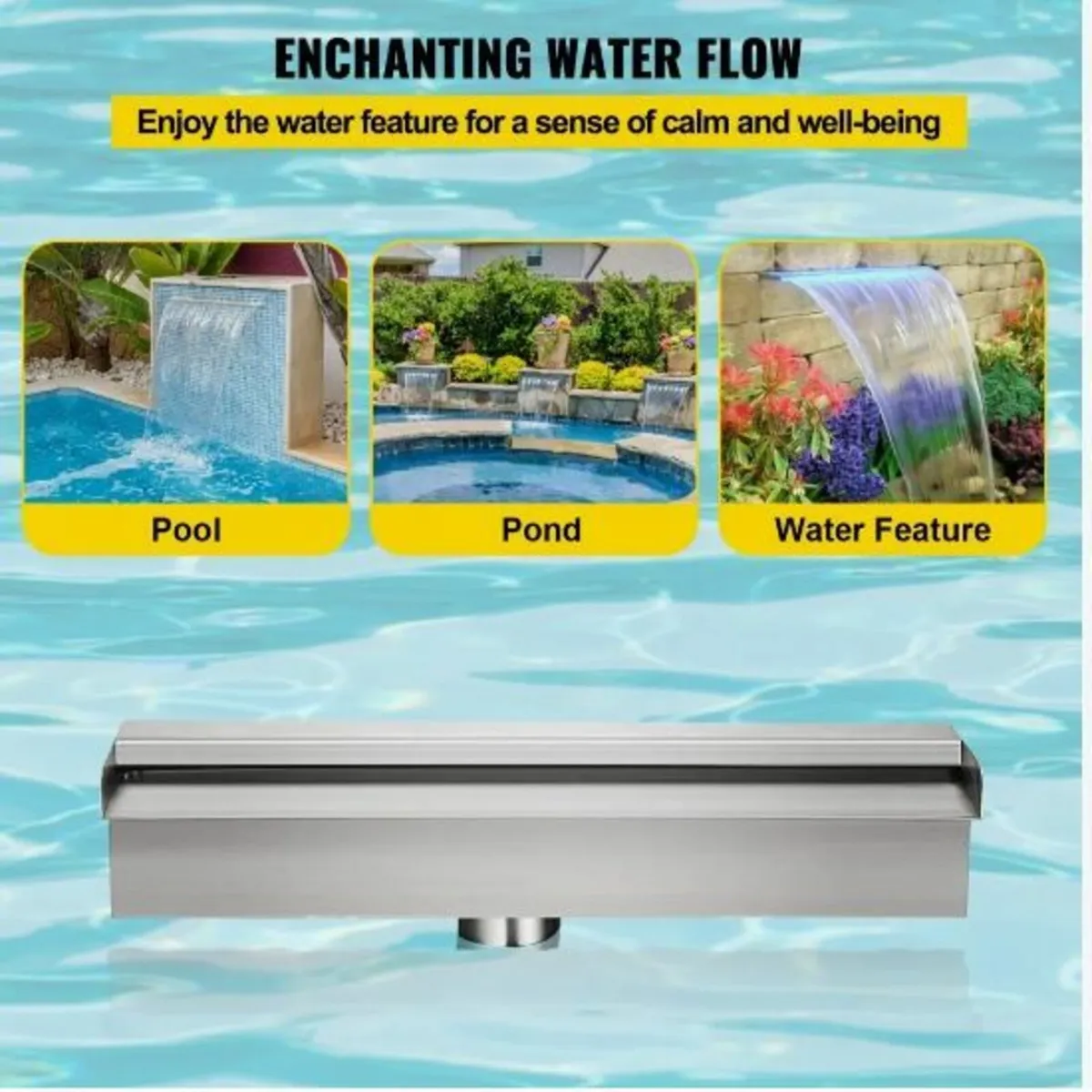 Colorful LED swimming pool waterfall - Image 3
