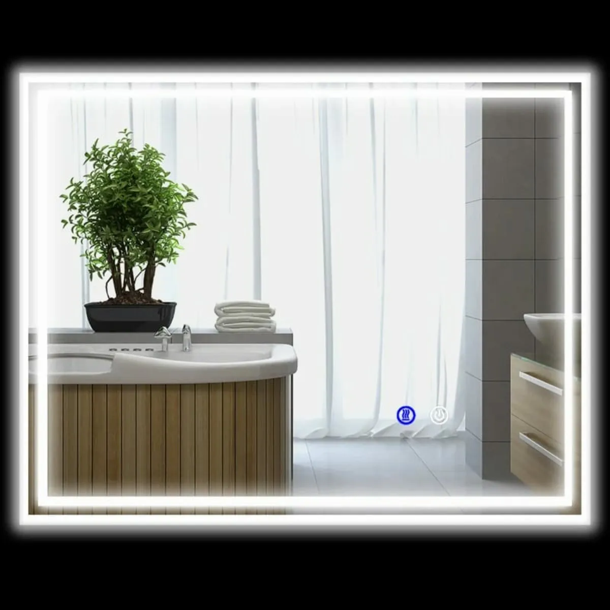 LED Bathroom Mirror with Lights, Illuminated Makeu - Image 1