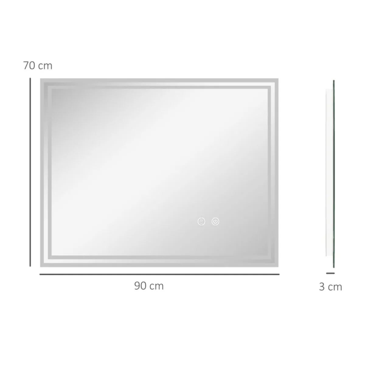 LED Bathroom Mirror with Lights, Illuminated Makeu - Image 2