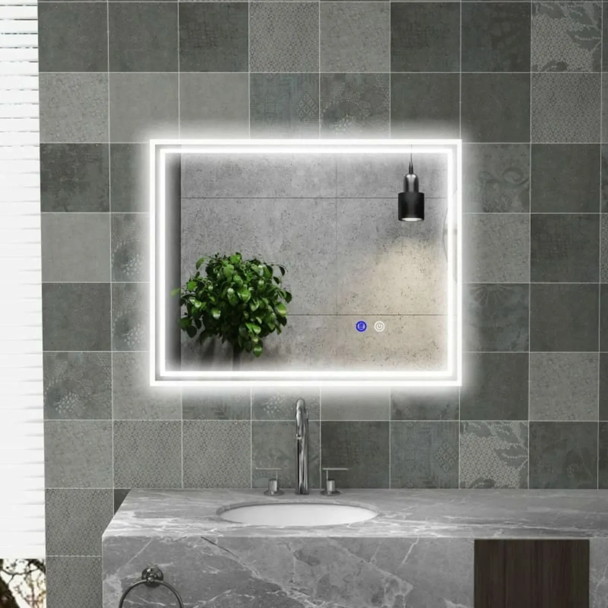 LED Bathroom Mirror with Lights, Illuminated Makeu - Image 3