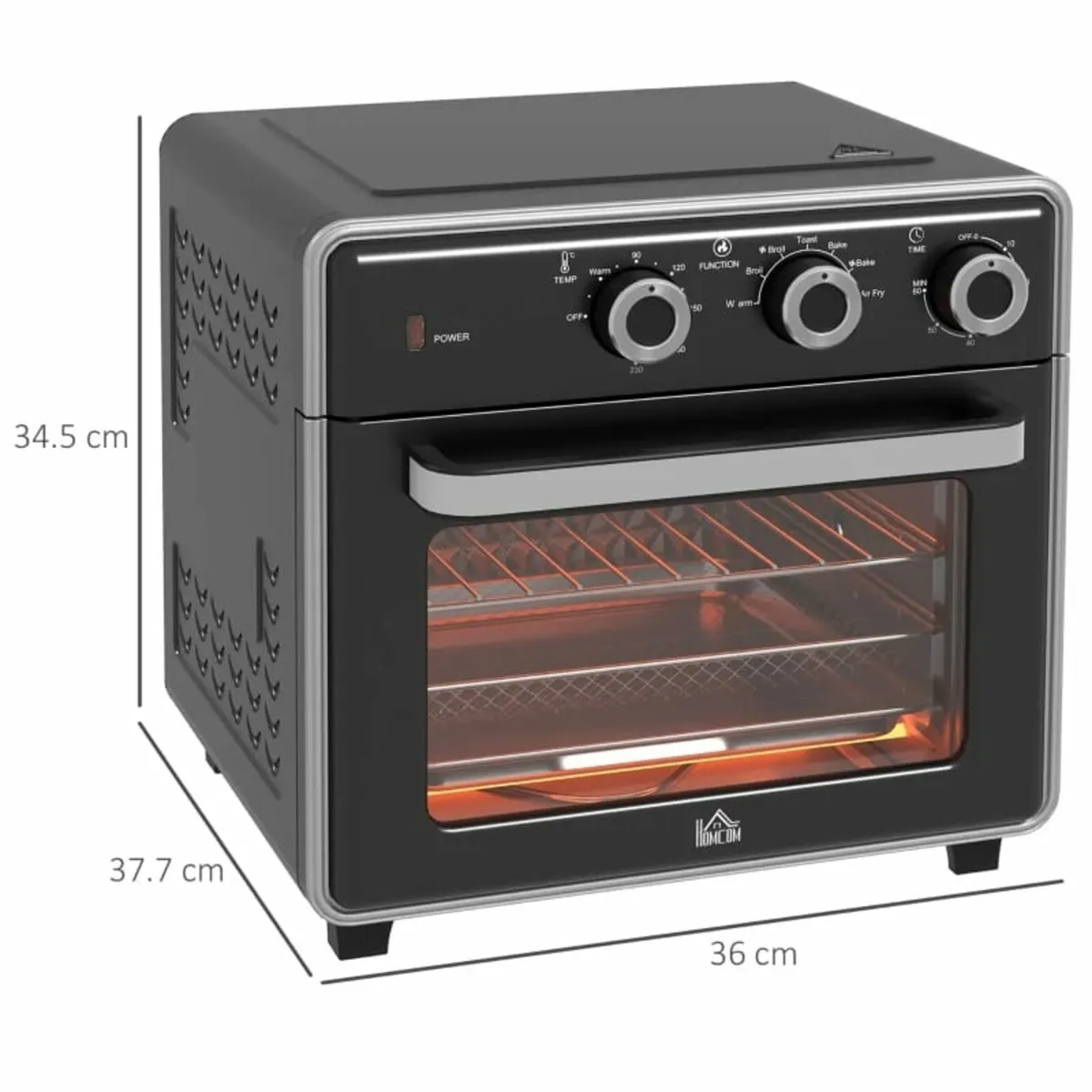 20L 90-230℃ Mini Convection Oven, with Air Fry Fun - Image 2