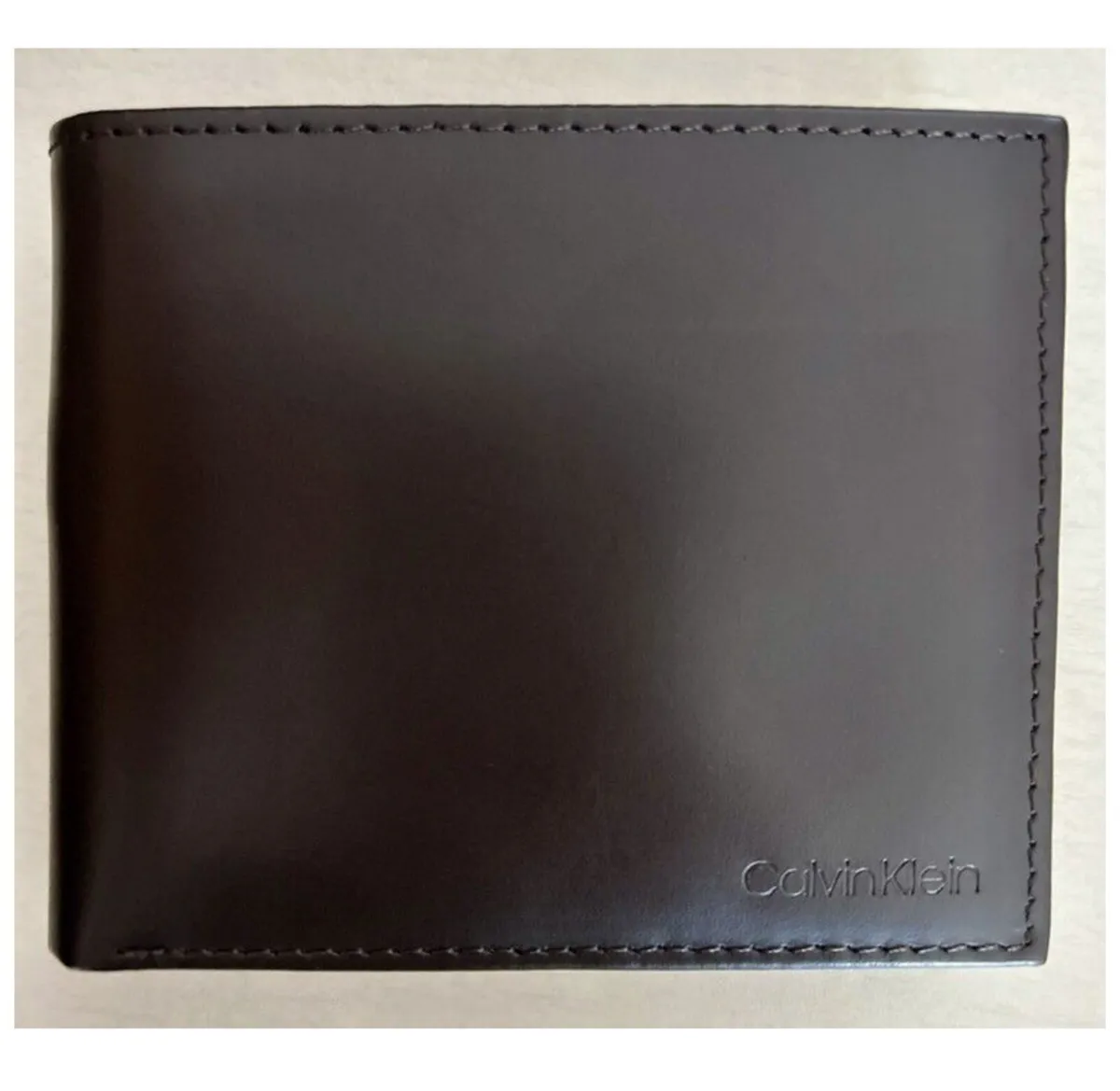 Calvin Klein Men's Leather Wallet Brown New - Image 1