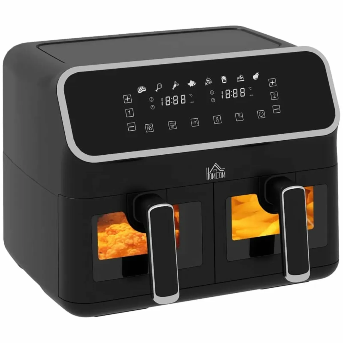 8L Dual Basket Air Fryer, 80-200℃, with Sync Funct - Image 1