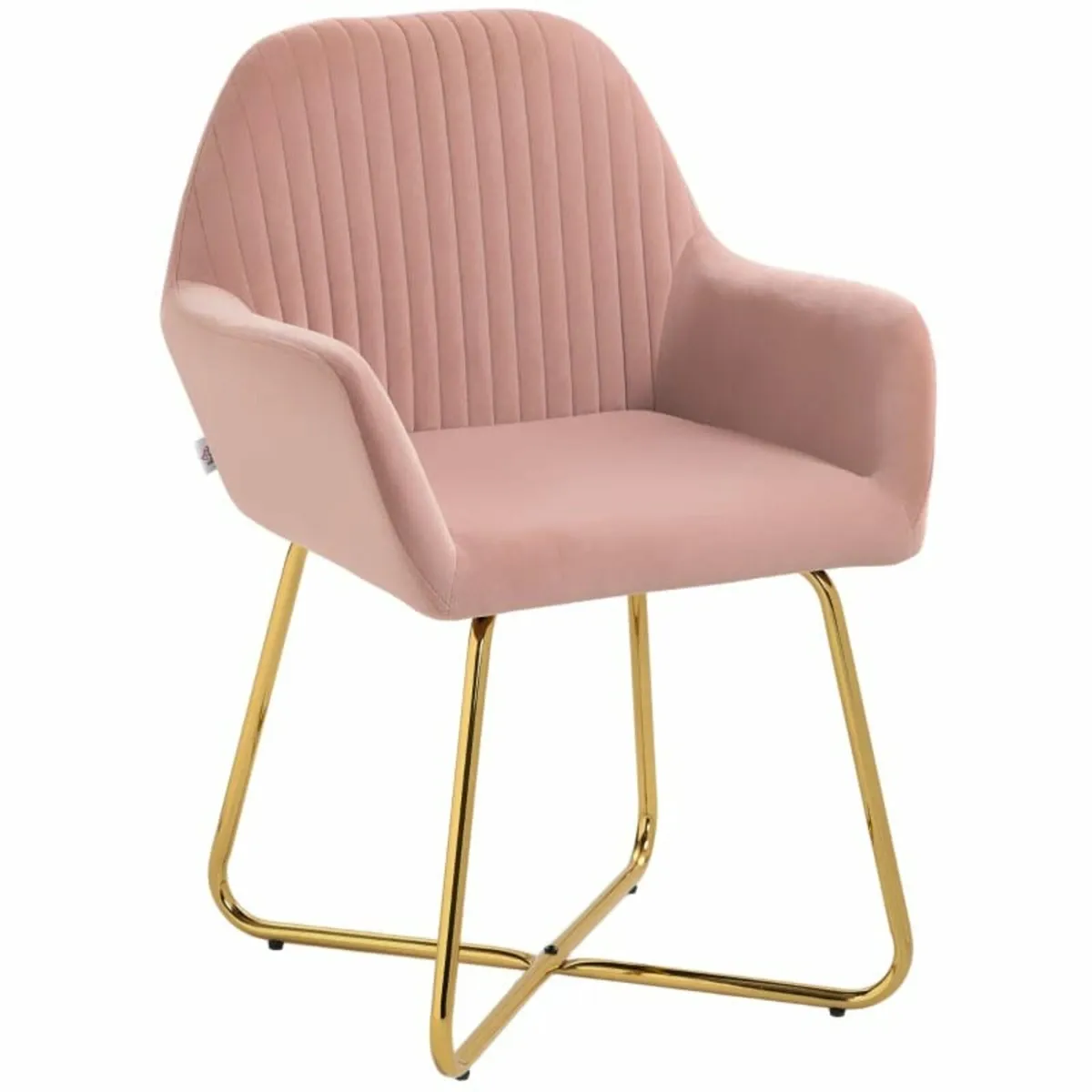 Modern Arm Chair Upholstered Accent Chair with Met - Image 1