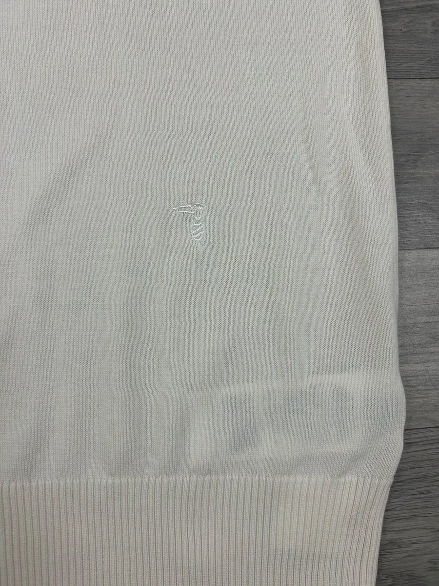 NEW Trussardi Slik Blend Short Sleeve Sweater Polo - Image 2