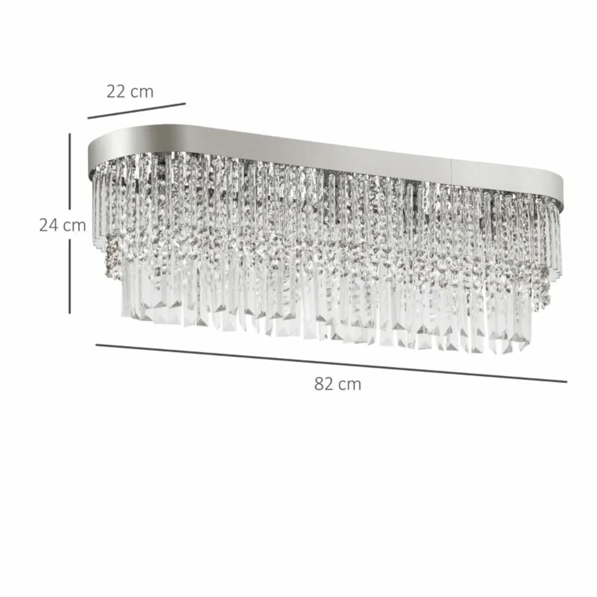 Modern Raindrop Crystal Chandelier, Round Rectangu - Image 3